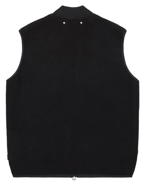 Waistcoat Fleece Vest - Black